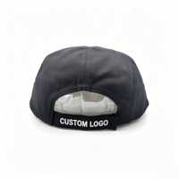 Topi Camper 5 Panel Logo Kustom, Topi Berbahan Katun dengan Tali Pengikat yang Dapat Disesuaikan, Topi Berpinggiran Datar Kustom untuk Pria Wanita, Topi Olahraga Grosir