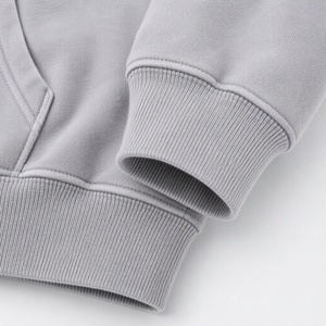 Sweat-shirt à capuche zippé pour homme, 355 GSM, épais, coupe oversize, en polaire, streetwear premium, vierge, avec épaules tombantes - Product Image 6