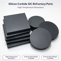 Plaques en carbure de silicium sinterisé sans pression, feuilles réfractaires SiC haute dureté pour fours industriels à haute température