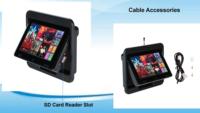 Écrans tactiles Android IPS de 8 pouces, 9 pouces et 12 pouces avec GPS, Android Auto, TV, LCD, USB et lecteur de carte SD pour bus et fourgonnettes