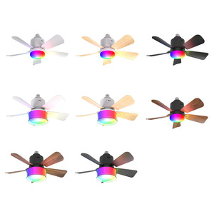 LED <b>Ceiling</b> Fan <b>Light</b> E27 with <b>Remote</b> <b>Control</b> Dimming 6-speed Adjustable Wind Speed Suitable for Living Room Study Home Use - Product Image 2