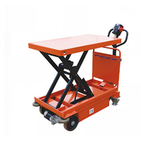 Chariot élévateur électrique manuel pliable de 500 kg avec ciseaux électriques et table hydraulique