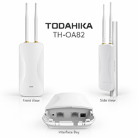 Point d'accès WiFi extérieur longue portée TODAHIKA TH-OA82 AC1200 double bande, couverture jusqu'à 200 m, protection IP65 du fabricant