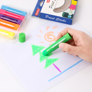 MeiduGaga Enfants 6 Couleurs Néon Séchage Rapide Sans Mess Crayon De Cire Sale Solide Tempera Twistable Crayon Bâtons De <span class=keywords><strong>Peinture</strong></span> - Product Image 5