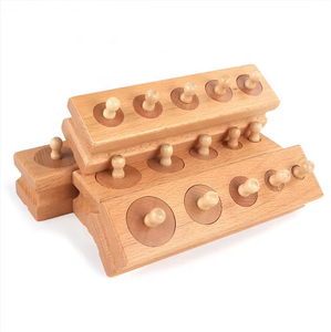 Leermiddelen Cilinder Socket Speelgoed Houten Cilinder Blokken Speelgoed Montessori Cilinder Blokken - Product Image 3