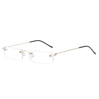 Lunettes de lecture portatives élégantes lunettes anti-lumière bleue boîte à stylos lunettes de lecture sans monture pour femmes lunettes de presbytie pour hommes avec boîte