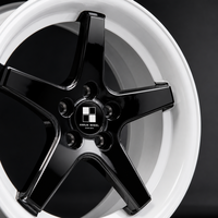 Velg Tempa Monoblock Custom 6061-T6 18 19 20 Inch 5 Palang Metalik Dua Warna Pelek Paduan Bagian Dalam untuk BMW Audi Mercedes Benz