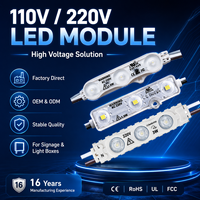 Module LED d'extérieur haute puissance 3 LED 1,5W 3W 2835 pour enseignes, module d'injection pour caisson lumineux AC 110V 220V