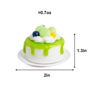 Llaveros de Pastel de Uva Verde - Mini Llaveros de Plástico con Forma de Postre para Regalos, Recuerdos y Accesorios - Product Image 5