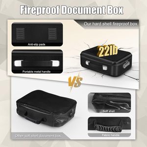 Bolsa de Archivo Ignífuga e Impermeable para Almacenamiento con Cerradura, Bolsa Rígida para Documentos y Certificados - Product Image 5