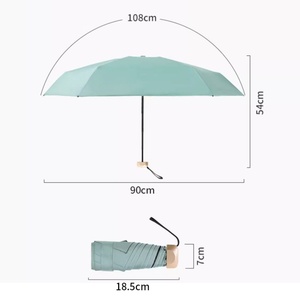Lightweight 3 Fold Straight Handle Fully-Automatic Windproof UV Protection Compact Pocket <b>Umbrella</b> for Business Gifts and Purse - Product Image 3