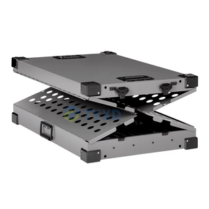 Caja plegable para perros, perrera portátil de lujo, grande, moderna, resistente, gris, aprobada por la línea aérea - Product Image 4