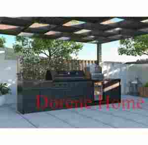 2026 Dorene Professional Bbq Kitchen Outdoor Setup Kits <span class=keywords><strong>de</strong></span> <span class=keywords><strong>cocina</strong></span> modulares para exteriores con barra adjunta y cajones <span class=keywords><strong>de</strong></span> almacenamiento resistentes - Product Image 3