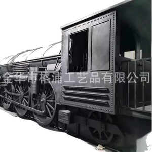 Custom Metal Steam <b>Train</b> Model <b>Outdoor</b> City Park Decoration Landscape Art Sculpture - Product Image 4