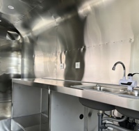Kiosque ambulant carré australien à deux essieux pour bonbons, hot-dogs, frites, stand de restauration rapide en fibre de verre, remorque de traiteur mobile, camion de restauration à vendre
