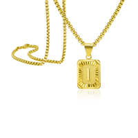 2024 collier initial personnalisé collier plaqué or mode Alphabet A-Z collier en acier inoxydable