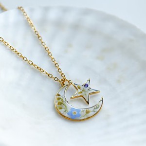 Nuovo personalizzato stella e luna resina collana di fiori essiccati squisito fatto a mano resina secco collana di fiori regalo per lei - Product Image 4