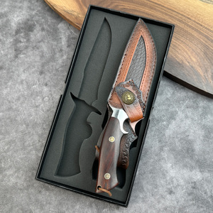 Yüksek Sertlikte Keskin Dayanıklı Hayatta Kalma Açık Hava Av Bıçağı Şam Çelik Bıçaklı Çok Fonksiyonlu Kamp Meyve Bıçağı DIY - Product Image 5