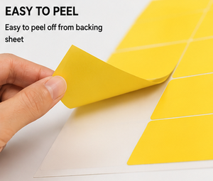 Yellow Self Adhesive Labels 40 Sheets 400 Labels Rectangular Strong Adhesion Easy Peel No Residue - Product Image 6