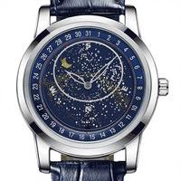 Montre mécanique automatique pour homme de la marque Siton, avec cadran rotatif étoilé vide, phase lunaire, bracelet en cuir métallique, étanche