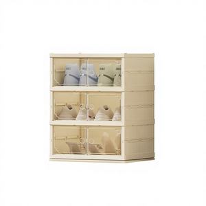 Vente en gros : Présentoir à chaussures empilable, transparent, multi-usages, pliable, amovible, sans installation, au design moderne et épuré, pour baskets - Product Image 1