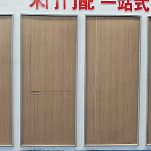 Fabrika Son Tasarım Kapı Kaplaması MDF Kapı Yüzeyi Melamin Yüzeyli Su Geçirmez Kapı Kaplaması Apartman Projesi İç Mekan Kapısı için - Product Image 3