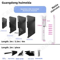 Seitlich Montiertes Treppengeländer aus Aluminiumlegierung Modernes Minimalistisches Rahmenloses Glasgeländer Ultra-Minimalistisches Seitenpaneel Nahtlos