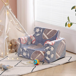 Giving Tree <b>Kids</b> <b>Sofa</b> Foldable Cartoon Design For Children Age 3 And Above With Handrails - Product Image 1