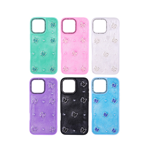 Étui de téléphone SOMOSTEL TPU 2 en 1 <span class=keywords><strong>avec</strong></span> revêtement en résine multicolore et anneau de caméra en strass pour téléphone portable - Product Image 6