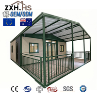 Maison préfabriquée modulaire compacte à 2 chambres avec protection multi-sécurité disponible en atelier