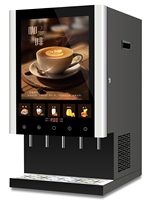 Distributeur automatique de café 4-en-1 intelligent pour entreprises, chaud et froid, à poser sur comptoir