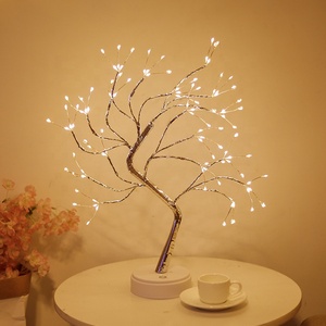 Bonsai Lampu Pohon 108 LED 4 Warna, Lampu Pohon Perak Berkilau Baterai Cabang Perak dan Dioperasikan USB - Product Image 3