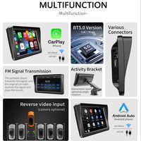 Écran de voiture portable sans fil 7 pouces, autoradio Android Auto, lecteur MP5 Bluetooth pour voiture, vidéo de recul, radio