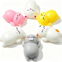 Ensemble de jouets moelleux Kawaii Mochi, mini animaux, fruits, océan, jouets à presser en TPR, jouets anti-stress, cadeaux de fête, cadeaux d'anniversaire pour enfants, boîte cadeau