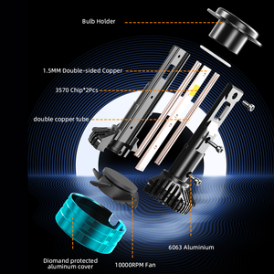 CopperTube 130w Faros LED H7 Bombillas para Coche H11 Canbus Luces <span class=keywords><strong>H4</strong></span> Faros LED para Coche con Luz Baja y Alta - Product Image 5