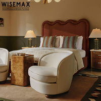 Canapé d'appoint de luxe WISEMAX FURNITURE en tissu velours italien moderne, avec accoudoirs incurvés, une place, pour hôtel ou salon