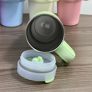 מותאם אישית 14 עוז tumbler עם ידית מיני טרמוס טרמוס תרמית בוזון bpa חינם נירוסטה ילד מים בקבוק טבלר גביע - Product Image 3