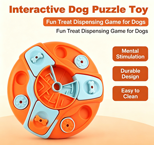 Jouet de puzzle moderne et durable pour chien, distributeur de friandises interactif en forme de labyrinthe, bol anti-étouffement pour une alimentation lente et anti-ennui - Product Image 3