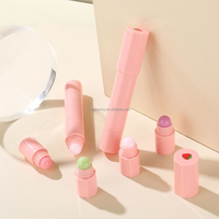 Huile pour les lèvres à changement de couleur de marque privée arôme hydratant fruits clair vegan rose brillant à lèvres plus dodu baume à lèvres