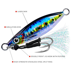 WEI 7g-30g impression 3D <span class=keywords><strong>de</strong></span> plaque <span class=keywords><strong>de</strong></span> fer plomb poisson avec bouche bar <span class=keywords><strong>mer</strong></span> pêche bateau pêche leurre basse Spot - Product Image 5