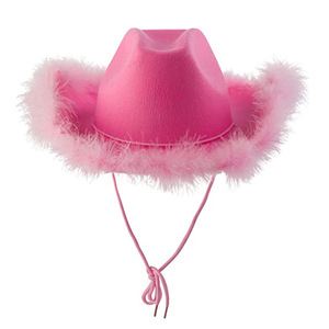 Chapeau de Cowboy Rose Chapeaux de Cowgirl <span class=keywords><strong>Rodéo</strong></span> Princesse Dress-Up Enterrement de vie de jeune fille Halloweens & Play Costume - Product Image 4