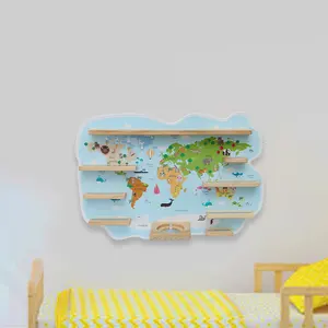 Étagère à jouets murale en bois pour enfants de la meilleure qualité avec Megnets pour étagère en bois