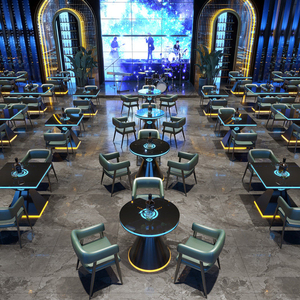 आधुनिक होटल की कुर्सियां और रेस्तरां फर्नीचर ने फास्ट फूड डाइनिंग कैफे टेबल और संगीत कॉफी बार फर्नीचर के लिए कुर्सियां निर्धारित की जाती हैं। - Product Image 5