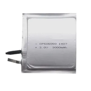 उच्च गुणवत्ता गैर-रिचार्जेबल LiMnO2 cp405050 3.0v 2500mah के लिए limno2 पतली सेल बैटरी स्मार्ट कार्ड क्रेडिट आरएफआईडी सक्रिय टैग