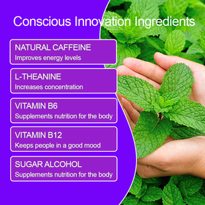 Chewing-gum à la caféine avec L-théanine Vitamine B12 B6 Nootropic Suppléments énergétiques Menthes pour adultes OEM Factory High <span class=keywords><strong>Energy</strong></span> Mints - Product Image 6
