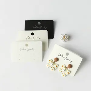 Customized earring set packaging display paper card board holder jewelry cardboard display paper card with brand name