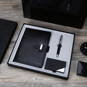 Business Notebook Gift Set High-end Meeting <b>A5</b> <b>Notepad</b> Metal Signature Pen Business Card case Custom LOGO - Product Image 4