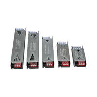Boîtier en aluminium ultra-fin avec remplissage de colle, transformateur pour bande lumineuse LED linéaire, driver LED AC-DC 12V/24V 60W-400W, éclairage public