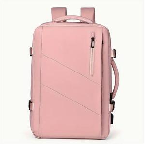 Zaino a spalla impermeabile espandibile in poliestere grande spazio da viaggio funzionale porta di ricarica USB porta USB disponibile - Product Image 3