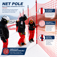Filet de sécurité durable en HDPE entièrement imperméable pour station de ski, barrière de piste de neige et support de clôture de terrain de sport, couleurs personnalisables